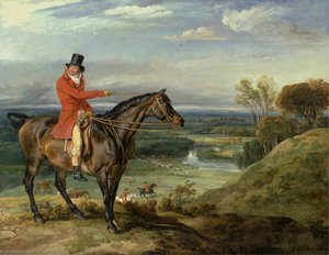 John Levett Hunting At Wychnor, Staffordshire Alternate Title Theophilus Levett And A Favorite Hunter) — James Ward, Romantic Landscape