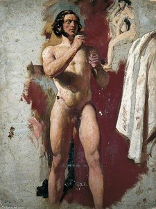 Male Nude Boxing — William Etty