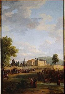 NAPOLEON RECU A ETTLINGEN PAR LE PRINCE ELECTEUR DE BADE.1ER OCTOBRE 1805