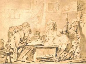 Reading The Bible — Jean-baptiste Greuze, Rococo