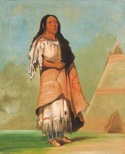 Ah' Kay Ee Pix En, Woman Who Strikes Many — George Catlin, Realism