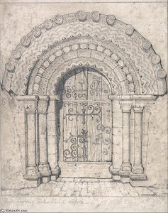 North Doorway Of Hales Church, Norfolk — John Sell Cotman