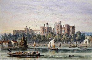 View Of Lambeth Palace From The Thames — Thomas Hosmer Shepherd