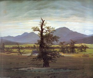 C D Friedrich Landscape With Solitary Tree — Caspar David Friedrich, Romanticism