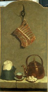 Nature Morte Au Quartier De Viande Et Au Pain De Sucre — Jacques Charles Oudry