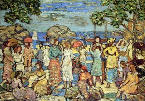 Beach At Gloucester — Maurice Brazil Prendergast
