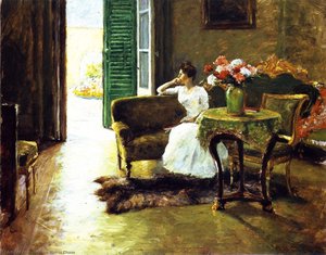 A Memory: In The Italian Villa — William Merritt Chase, Impressionism