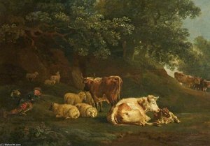 Pastoral Scene With Cows — George Barret The Elder