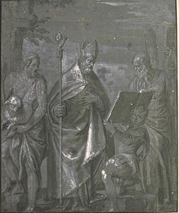Saint Anthony And A Page Kneeling Between St. Andrew And St. John The Baptist — Paolo Veronese