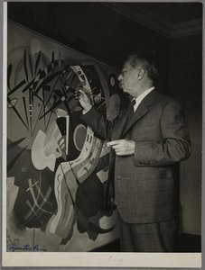 Wassily Kandinsky In His Studio In Neuilly-sur-seine In Front Of — Bernard Lipnitzki
