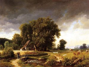 Westphalian Landscape — Albert Bierstadt, Hudson River School