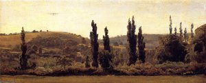 Landscape With Poplars — Théodore Rousseau (pierre Etienne Théodore Rousseau)
