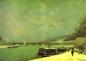 The Seine At The Pont D'iena, Snowy Weather — Eugène Henri Paul Gauguin