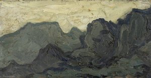 Dusk In The Mountains — John Kyffin Williams, Post-impressionism