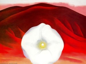 Red Hills And White Flower — Georgia O'keeffe