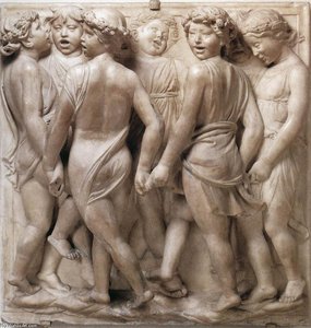 Cantoria: First Bottom Relief — Luca Della Robbia, Early Renaissance
