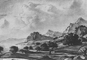 Romantic Landscape. On The Seashore. — Konstantin Fyodorovich Bogaevsky, Romanticism
