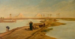 The Ancient Causeway To The Pyramids, Egypt — Frederick Trevelyan Goodall