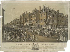Procession Of Victuallers Of Philadelphia, On The 15th, Of March 1821 — John Lewis Krimmel, Historical Illustration