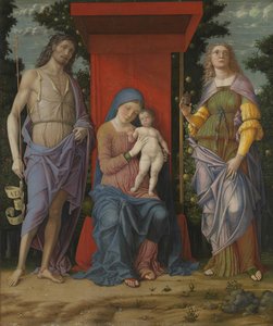 The Virgin And Child With The Magdalen And Saint John The Baptist — Andrea Mantegna