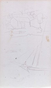House, Boat, Color Notations — John La Farge