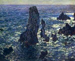 The Pyramids, Cliffs At Belle-ile — Claude Monet