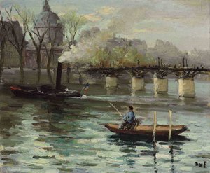 The Seine At Paris (pont Des Arts And Institut De France), (1950) — Marcel Dyf