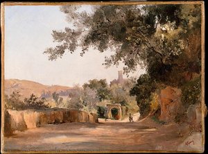 View Of Tivoli From Santa Maria Del Giglio — Léon Fleury, Baroque