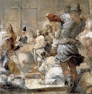 Study For The Sacrifice Of Jephthah — Sebastiano Mazzoni