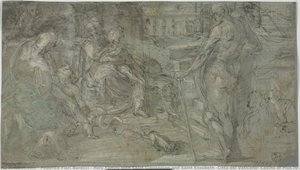 Holy Family With Saint Giovannino And Saint Elizabeth (città Del Vaticano, Casino Of Pius Iv) — Federico Fiori Barocci, Baroque