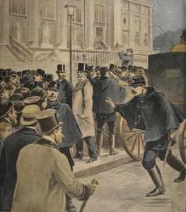 Emile Zola Outside The Courthouse — Henri Meyer