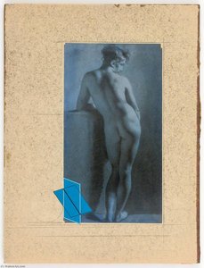 Untitled (prud'hon Drawing Of Standing Female Nude, Rear View) — Joseph Cornell