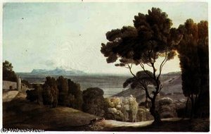 Italian Landscape, View Of Capri, — Francis Towne