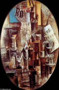 Violín, Copa, Pipa Y Tintero — Pablo Picasso