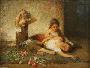 Girls With Flowers — Alexei Alexeievich Harlamoff