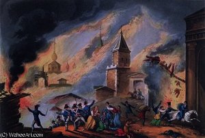 The Burning Of Moscow — William Heath