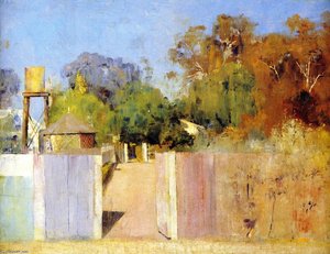The Old Barracks At Collendina — Thomas William Roberts, Impressionism