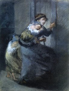 Mother And Two Infants — Jean-françois Millet, Contemporary Realism