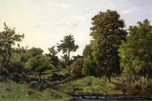 Landscape Near St. Prive — Henri-joseph Harpignies