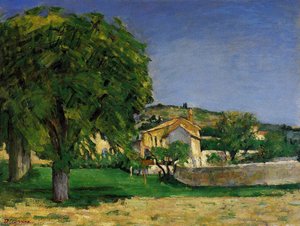 Chestnut Trees And Farmstead Of Jas De Bouffin — Paul Cézanne