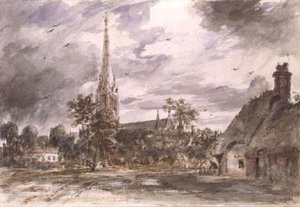 Salisbury Cathedral With Cottages — John Constable