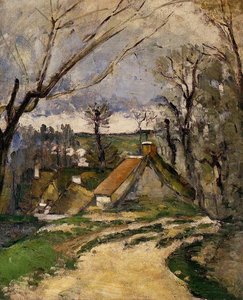 The Cottages Of Auvers — Paul Cézanne, Post-impressionism