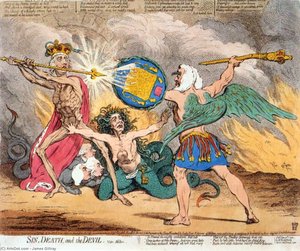 Sin, Death And The Devil — James Gillray