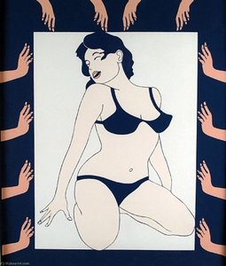 Kneeling woman