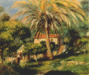 The Palm Tree — Pierre-auguste Renoir, Impressionistic Landscape