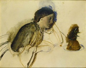 The Poor Actress's Christmas Dinner — Robert Braithwaite Martineau, Pre-raphaelite Victorian