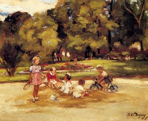 Children playing in a park