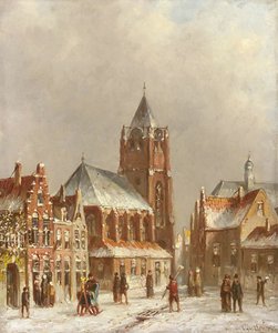 Town in winter