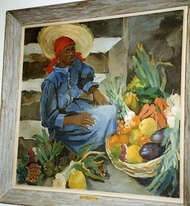 Market Haiti, (painting) — Ruth Van Sickle Ford