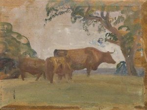 Study Of Cattle (recto) — Sir Alfred James Munnings